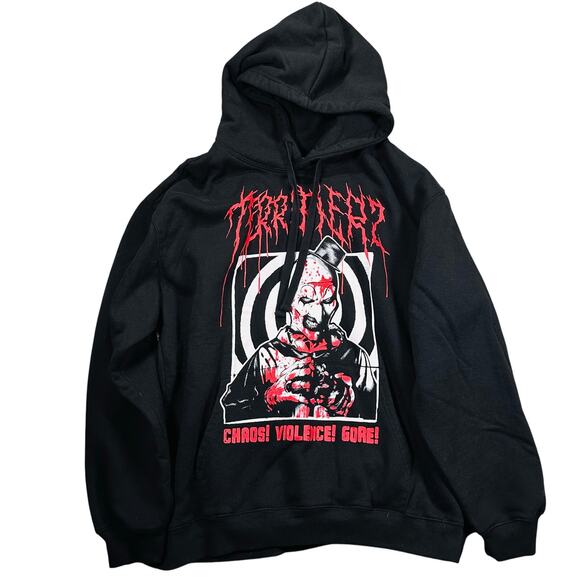 terrifier 2 Other - Terrifier 2 Hoodie Art The Clown Horror Movie Men's XL Black Chaos Violence Gore